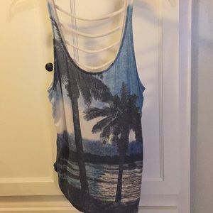 Cute palm tree tank top or cover up